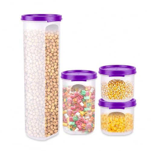 Image of Cutting EDGE Smart Slim Storage Airtight Container-Purple,Set of 4