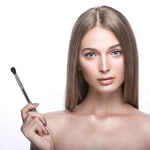 Pro Eye Blending Brush ENERGY Tapered Eyeshadow Brush E40 Eye Shadow Crease Makeup Brush for Mineral Powder Cream Makeup Tool Diffused Crease Brush Black Synthetic