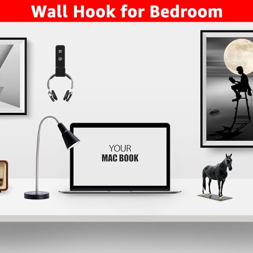 WOPPLXY 8 Stück Schwarz Wandhaken Schwerlast, J Form Wandhaken zum Schrauben, Edelstahl Schwerlasthaken für Aufhängen Sperrige Artikel