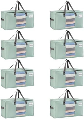 VENO 8 Pack Heavy Duty Moving Bags, Clothes and Comforter Storage...