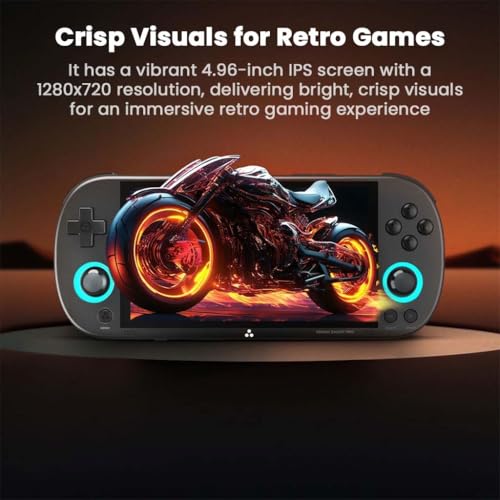 Image of TRIMUI Smart Pro Handheld Game Console 4.96 inch IPS Screen, Supports 100+ Emulators, Wi-Fi, 5000mAh Battery, Customizable Controls & RGB Lighting Online Multiplayer Retro Video Game Console (White)