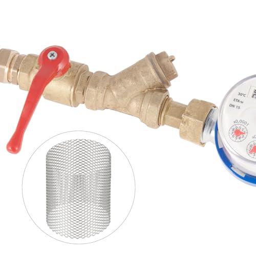 Image of PATIKIL 2 Pcs 35mm OD Strainer Mesh, 40mm H Screen Y Shaped Strainer Filter Valve Mesh Screen 304 Stainless Steel Strainer Mesh for Debris Pump Water Oil Separation