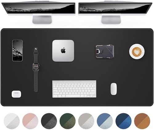 AFIING Large Desk Mat 55" x 24" - PU Leather Desk Pad Protector, ...
