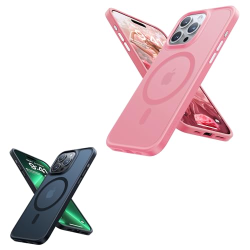 TORRAS Save 17% to Buy Black & Pinkish Magnetic Guardian for iPhone 15 Pro Max Together