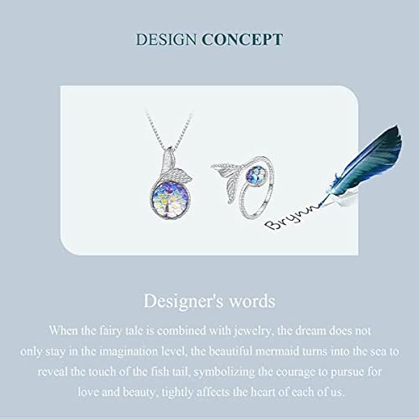 Blue Mermaid Tail Wrap Open Ring voor Dames Meisjes Sterling Silver CZ Verstelbare Eternity Engagement Band Ringen