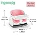 Ingenuity Baby Base 2-in-1 Booster Feeding and Floor Seat with Self-Storing Tray - Peony