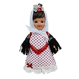 Folk Artesanía Muñeca Regional colección de 15 cm Vestido típico Madrileña Chulapa Madrid España, Nueva y Original.