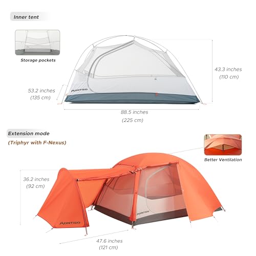 Carpa Triphyr con Extensión F-Nexus para 2 Personas miniatura 3
