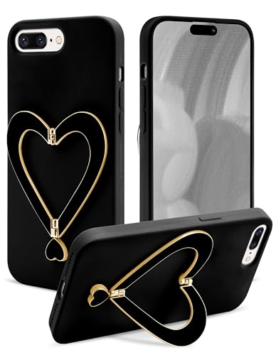 Jusy iPhone 7 Plus/8 PluspP[XAL[gȃn[g3Dn[gX^hXtBbgt̃VR\tgh~}CNt@Co[nϏՌیdbJo[AK[[pP[X-ubN