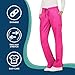 Cherokee Scrubs for Women Mid Rise Moderate Flare Drawstring Pant with 5 Pockets, Ultra Soft & Breathable Fabric - WW120, XS, Electric Pink