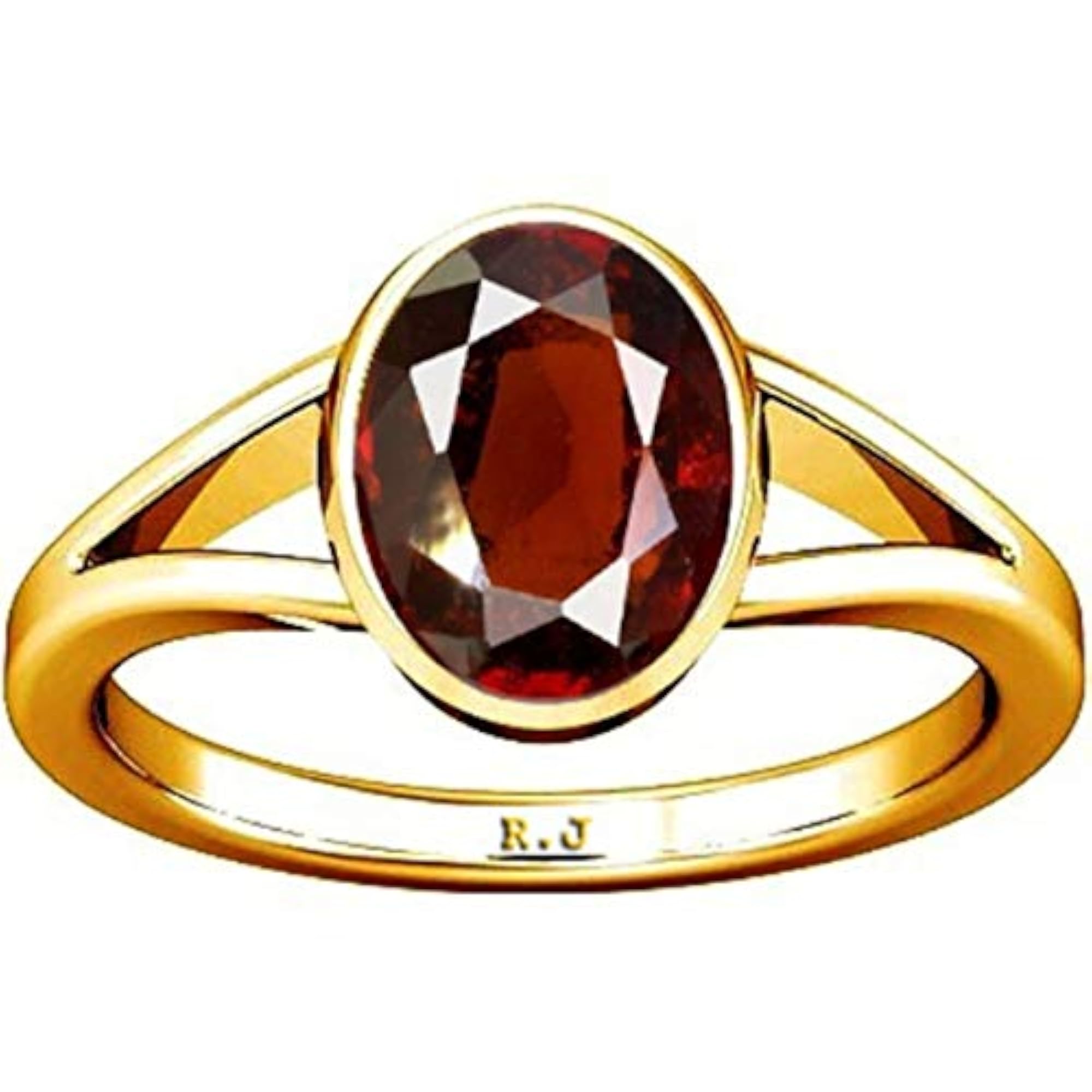 3.25-3.50 Ratti Natural Hessonite Panchdhatu Ring, Unisex