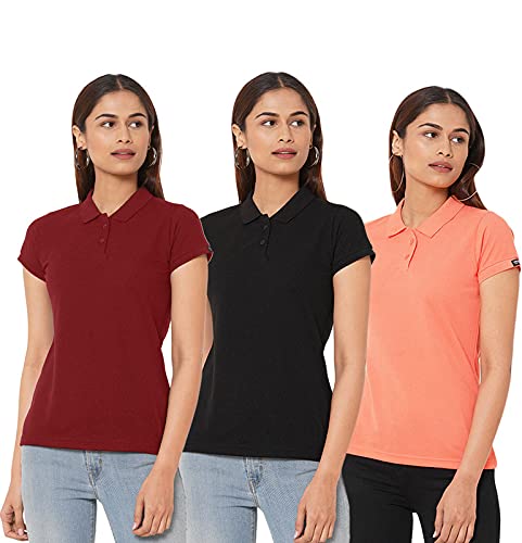 Womens Polo Collar Neck T-Shirt Top Combo Pack of 3 – Solid Design | Best Prices Womens Polo Collar Neck T-Shirt Top Combo Pack of 3 – Solid Design | Best Prices