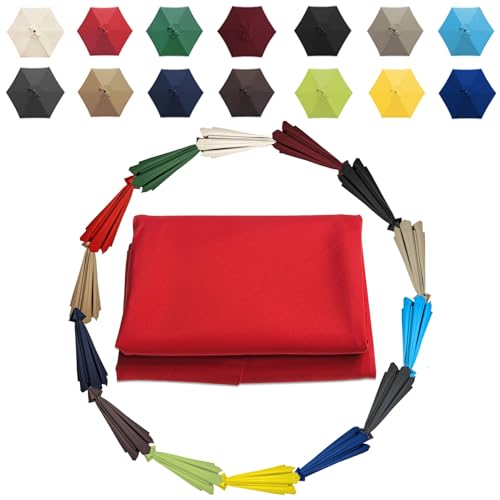 Auvent de remplacement imperméable pour parasol de patio à 6 ou 8 bras