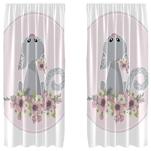 Cortinas opacas Sweet Cat de microfibra aislante para ventanas de dormitorio 2