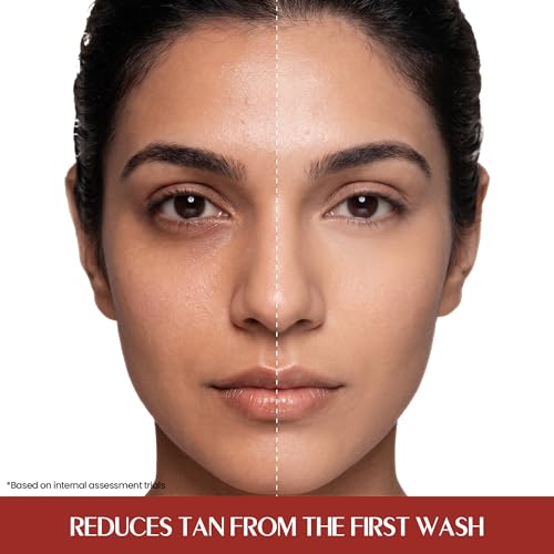 Image of De-Tan Glow Face Wash For Brightening & Glowing Skin | Tan Removal | Kojic Acid, Glutathione, Niacinamide, Saffron, Turmeric | For All Skin Types | For Men & Women, 100ml