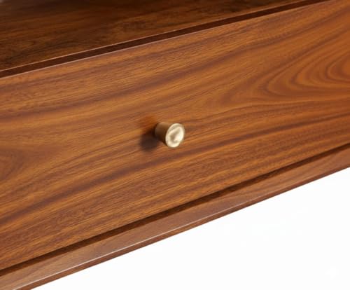 Image of MISAN Modern TV Table | Solid Sheesham Wood Sideboard TV Unit for Living Room, Bedroom, Office Furniture Stand | Wooden Free Standing Entertainment Unit Side Board Table with Storage (B-Hony)