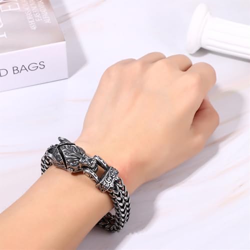 Pulsera Vikinga de Acero para Hombre con Cierre de Resorte miniatura 2
