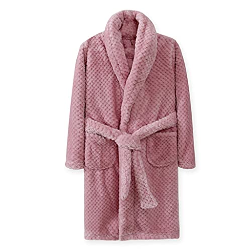 Peignoir chaud en flanelle TXQHD, robe de nuit d'automne au toucher velours isolant