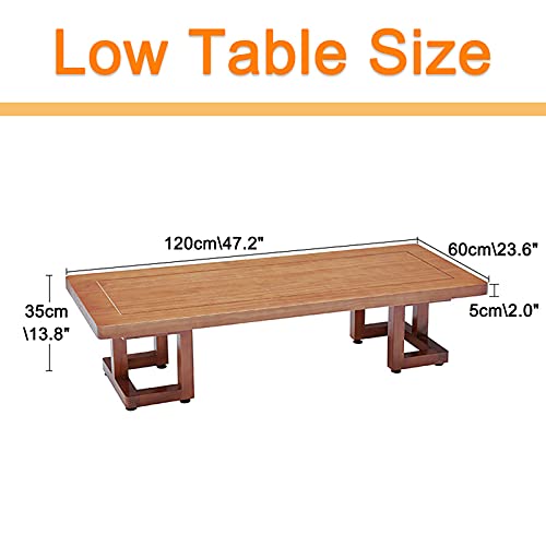 Tatami Couchtisch Massivholz Tisch im Wohnzimmer Antik und Elegant Einfach Lang Niedriger Tisch im Balkon Erkerfenster – Bild 4