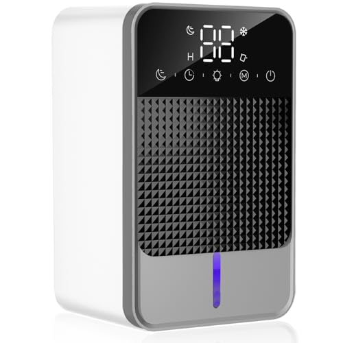 Deumidificatore 1500ML, Deumidificatore Casa Muffa Piccolo,Deumidificatore portatile Risparmio Energetico Silenzioso Efficiente con 7 colori Luce, Spegnimento Automatico