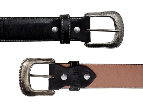 Men's Natural Hairy Leather Western Belt Cowboy Belt for Texas Men Country Style Fajas Vaqueras para Hombre4