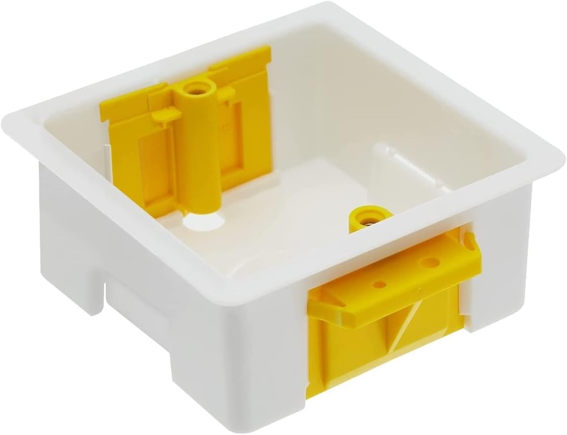 Litt up Single Dry Lining Back Box/Pattress Box 35mm 1 Gang, White, Premium Quality Strong Box