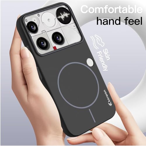 Image of KARWAN️ Magnetic Wireless Ultra Slim-Fit Back Case Cover for Nothing Phone 3 |Hard PC Case Cover| Ultra-Thin & Light Weight with [Ultra Premium Feel] Case for Nothing Phone 3 (6.67 inch) (Black)