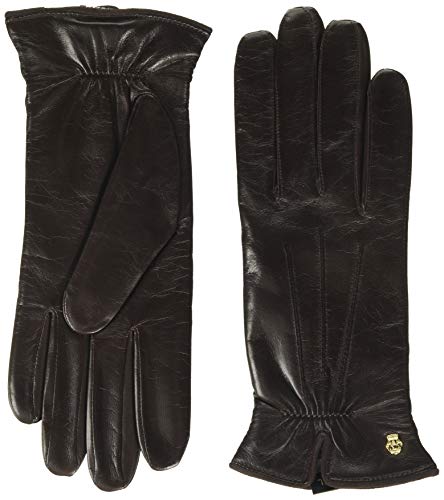 Roeckl Damen Klassiker-Gerafft Handschuhe, Braun (Coffee 780), 8