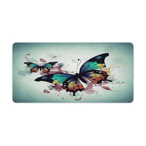 Alfombrilla de escritorio butterfly de goma grande antideslizante