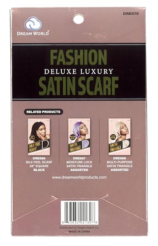 Dream World Women Multi Purpose Fashion Satin Scarf Assorted Colors 12 Scarf3