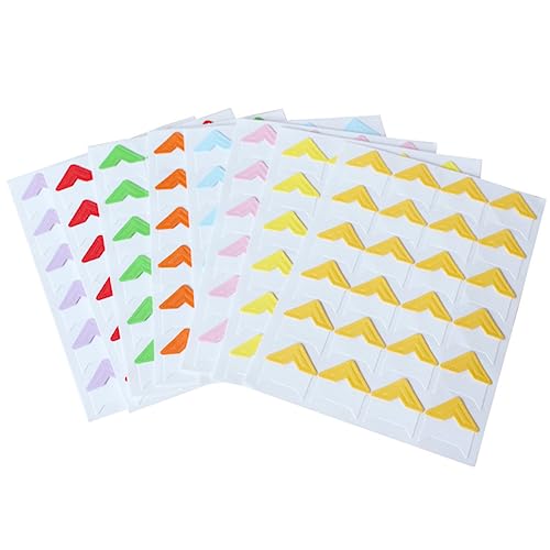 IWOWHERO Book Corner Stickers 26 Sheets of Paper Photo Corner Stickers Self-Adhesive Scrapbooking