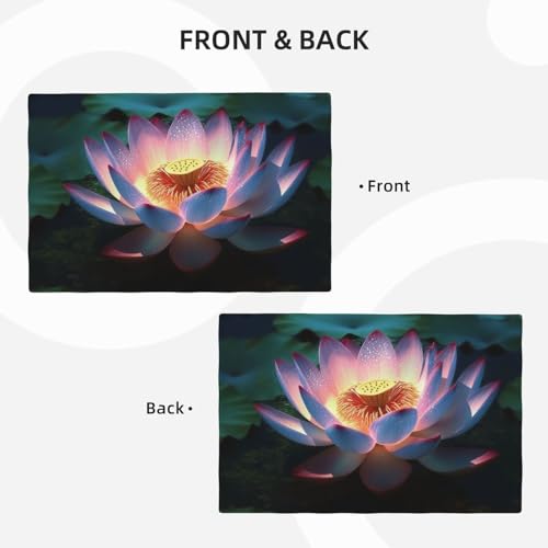 Set de table lin synthétique résistant chaleur lavable lot 6 lotus