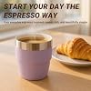 2 Pack 8 oz Espresso Cups with 2 Pack 4 oz Espresso Cups