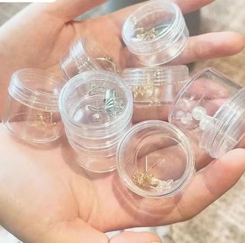 Image of 5 Layers Jewelry Case, 3.2 Inch x 1.5 Inch Transparent Plastic Organizer Box for Girls Earring Ring DIY Storage Drugs Sets (medium)