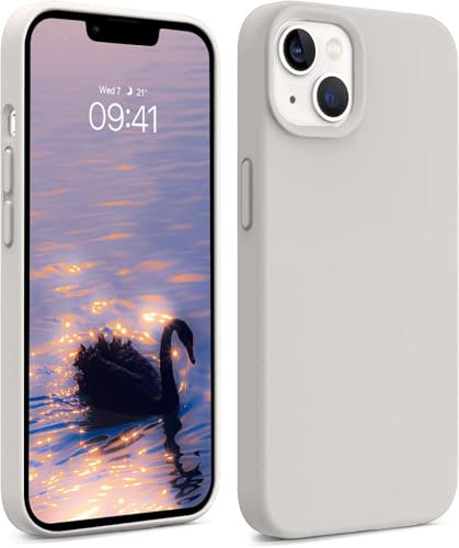 Image of DIZORO Compatible with iPhone 13 Case /iPhone 14 Liquid Silicone Case, Full Body Protective Cover, Shockproof, Slim Phone Case, Anti-Scratch Soft Microfiber Lining,(6.1 inch - Neo Stone)