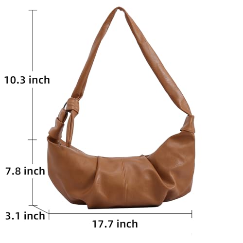 Crossbody Sling Bag for Women, Retro Soft Large Shoulder Handbag Dumpling Purse2