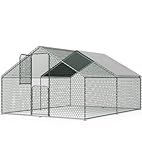 Large Chicken Coop for 20 Chickens Walk-in Chicken Run for Yard with Cover Chicken Pens Outdoor Metal Portable Chicken Tractor Cage Enclosure Crate Outside for Small Animals Bird Duck Rabbit Hen