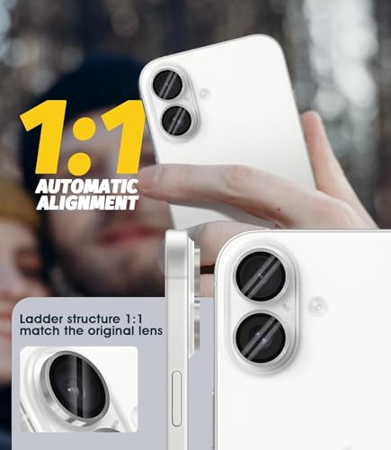 Image of Mobile Camera Lens Protector Compatible for iPhone 16 & iPhone 16 Plus Grey