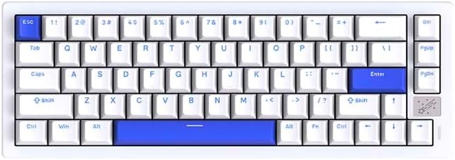 ATK Rapid Trigger Gaming Keyboard ATK68 V2 PRO OceanBlue 0.01mm Actuation Point Adjustable, 8K Polling Rate, Low Latency, Aluminum Housing, Double Layer Poron Foam Gasket Mount Structure, PBT Key Cap, Domestic Genuine Product