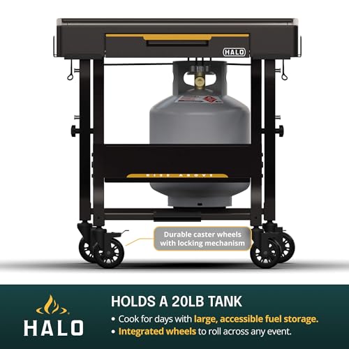 HALO Outdoor Countertop Cart | Prep Station or Griddle/Oven Cooking Surface | Collapsible, Portable, Tool Hooks and Propane Storage | HO-1006-XNA - image 4