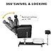 GAOMON Reclining Pedicure Chair with Stool, 360 Swivel Massage Foot Bath Hydraulic Pedi Chair, Height Adjustable Pedicure Unit Station Beauty Spa Salon,Black