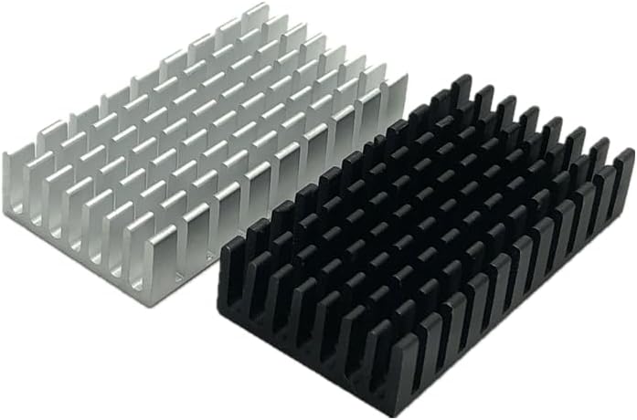 5pcs 50mm*25mm*10mm aluminum routing efficiency radiator heat sink washer video memory thermal block electronic cooling board (Color: black color)