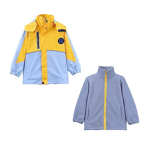 Kinder-Windbreaker-mit-Kapuze-Outdoorjacke-Verdicken-Warme-Oberbekleidung-Gepolsterte-Outwear-Winddicht-Winterjacke-mit-Farbblock-Kapuzenjacke-Sweatjacke-Bergsteigen-Windjacke