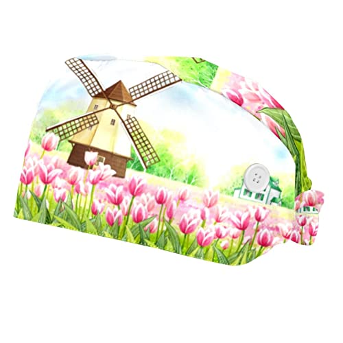 Casquettes de travail ajustables chapeaux bouffants anti-transpiration
