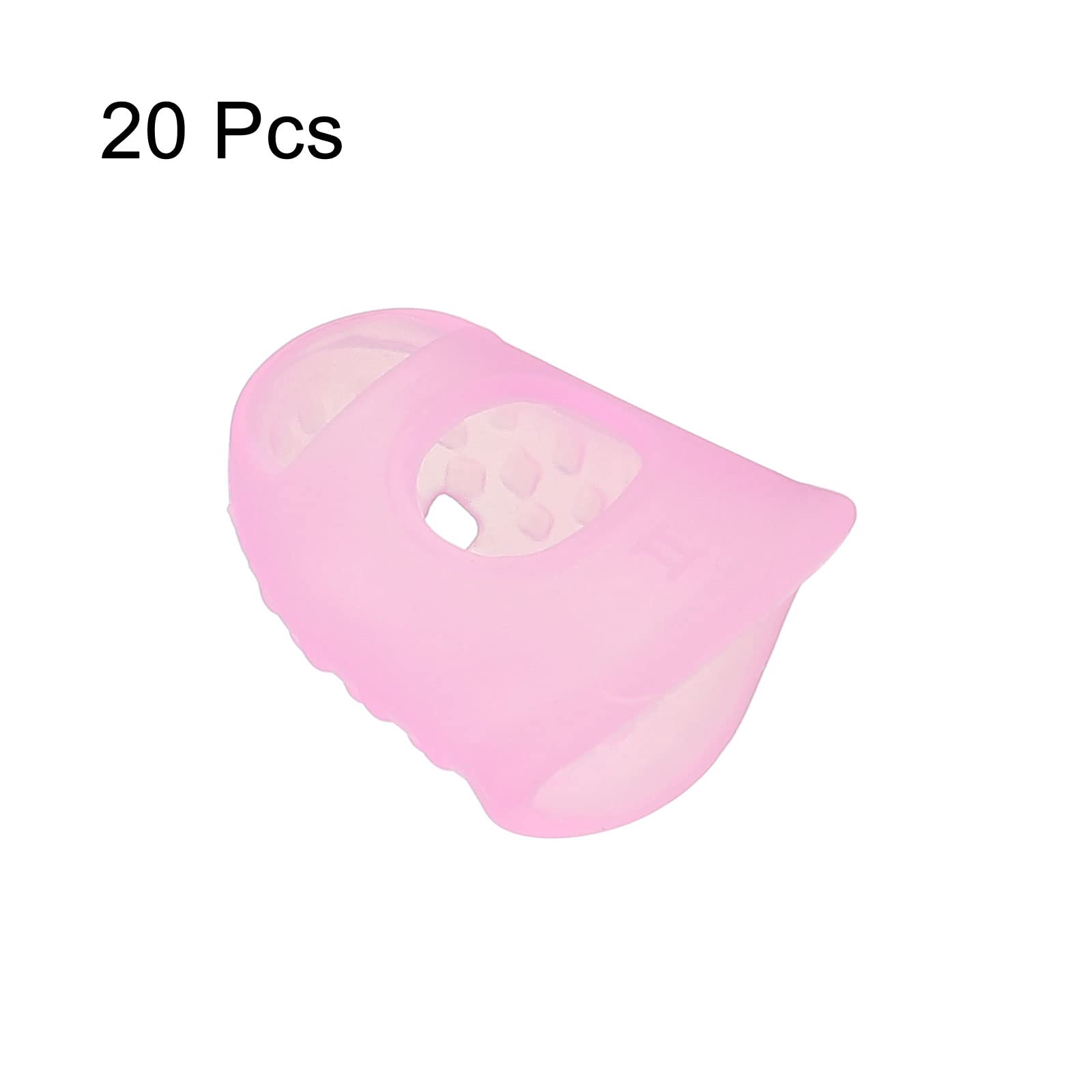 20 Embouts De Doigts En Silicone - 5 Tailles (XS-XL), Bleu Ciel, Pour Couture, Bureau, Guitare