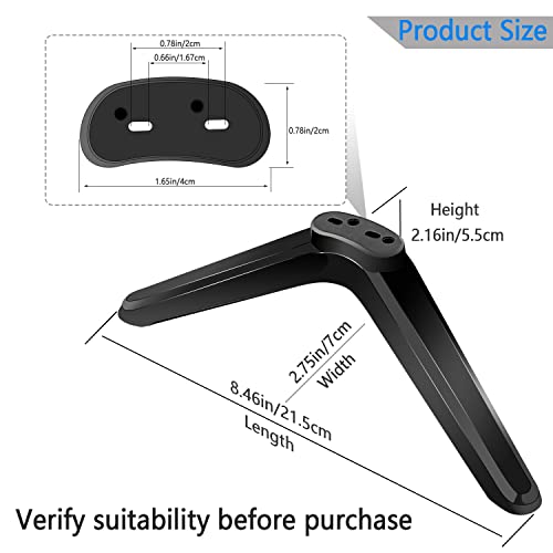 Universal Tv Stand Legs,Table Top Tv Stand Base Replacement Legs For Most 27 To 55 Inch Lcd Led Samsung Lg Sony Vizio Tcl Konka Tvs, With Cable Management, Hold Up To 99Lbs - Black #TOP6