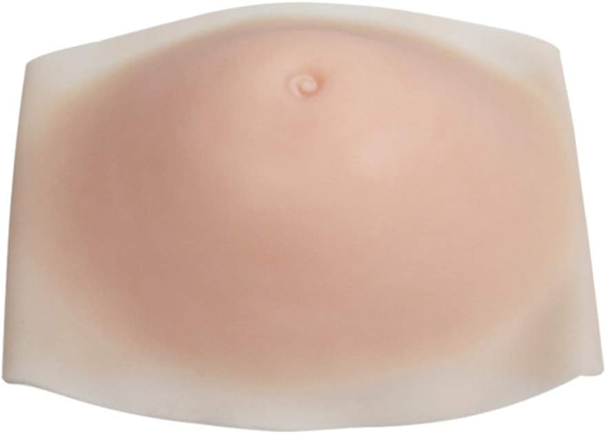 GaoYunQinRealistic Soft Adult Silica Gel Belly, False Pregnancy Tummy Bump Costume Cosplay, Adjustable Waist for Different Sizes (Size : 4-5 months)