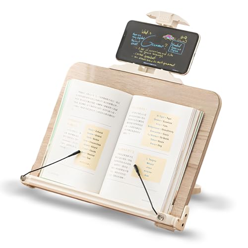 ACTOYS Atril para Libros, 16 Ángulos Ajustables, Atril Estudio, Soporte Tablet Cama, Soporte para...
