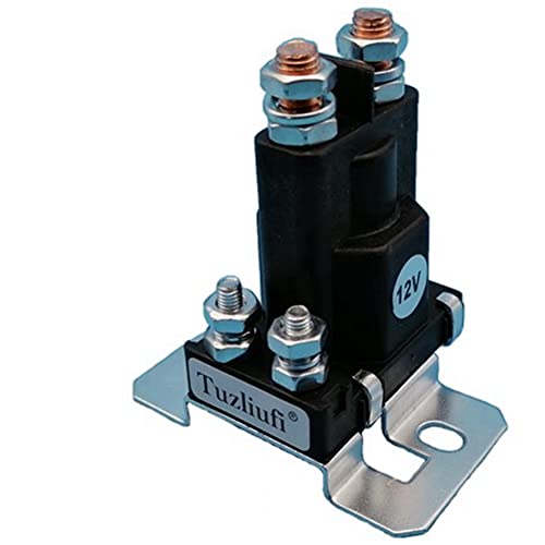 Tuzliufi Interruptor de relé magnético solenoide de arranque para calentador de rejilla de bujía incandescente PowerStroke 7.3L Max 150A-200A contacto de cobre 12V 4 terminales Nuevo Z424
