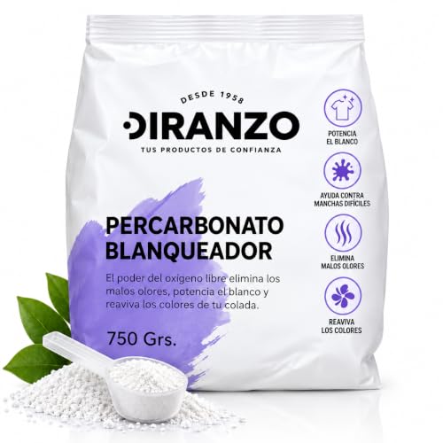 FAMILYCOM Percarbonato de Sodio, Percarbonato Sódico Blanqueador y Quitamanchas para Ropa, Oxígeno Activo para Lavadora, Elimina manchas difíciles, Ropa Blanca y de Color, 750 g